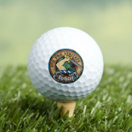 Clan Guthrie Crest over Tartan Golfballen