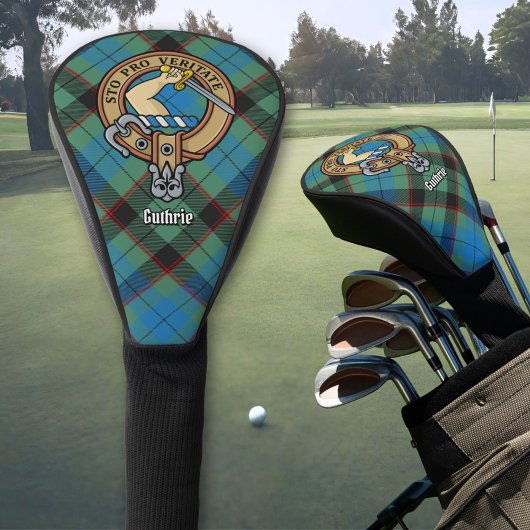 Clan Guthrie Crest over Tartan Golfheadcover