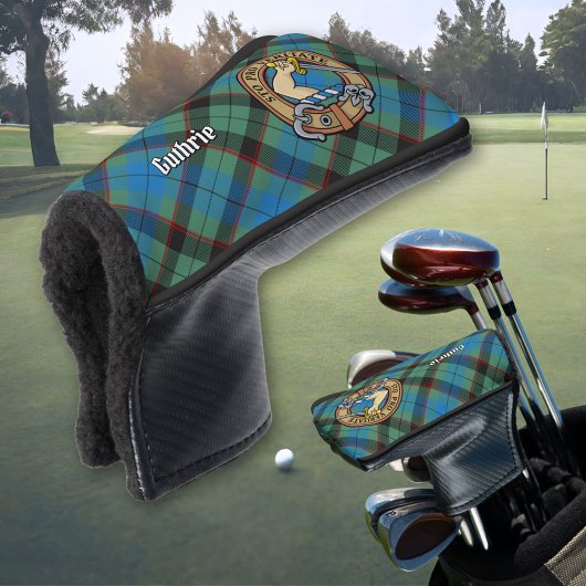 Clan Guthrie Crest over Tartan Golfheadcover