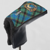 Clan Guthrie Crest over Tartan Golfheadcover (3/4 voorkant)