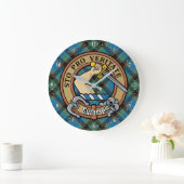 Clan Guthrie Crest over Tartan Grote Klok (Huis)