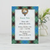 Clan Guthrie Crest over Tartan Kaart (Staand voorkant)