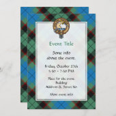 Clan Guthrie Crest over Tartan Kaart (Voorkant / Achterkant)