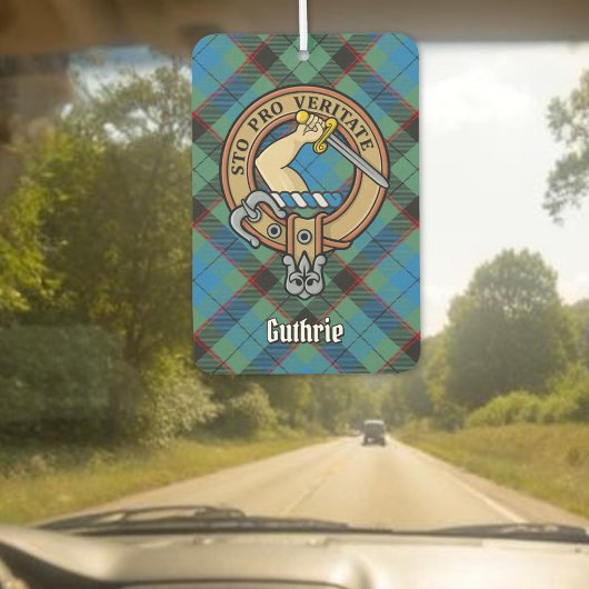 Clan Guthrie Crest over Tartan Luchtverfrisser