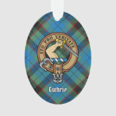 Clan Guthrie Crest over Tartan Ornament (voorkant)