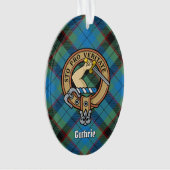 Clan Guthrie Crest over Tartan Ornament (voorkant)