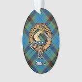 Clan Guthrie Crest over Tartan Ornament (voorkant)