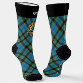 Clan Guthrie Crest over Tartan Sokken (Gebogen)