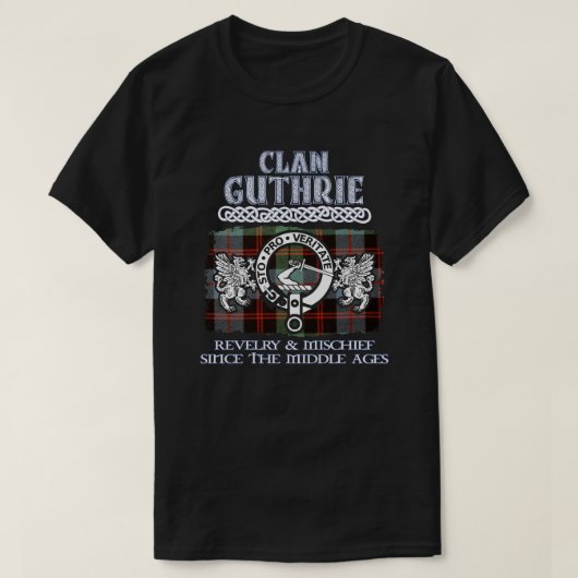 Clan Guthrie crest Schotse clans Schotse achternaa T-shirt (Design voorkant)