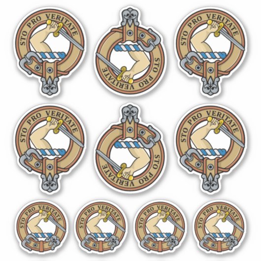 Clan Guthrie Crest Sticker Set (Voorkant)