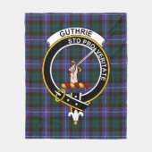 Clan Guthrie Modern Tartan Pset Fleece Deken (Voorkant)