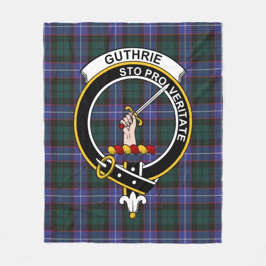 Clan Guthrie Modern Tartan Pset Fleece Deken (Voorkant)