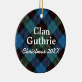 Clan Guthrie Scottish Tartan Keramisch Ornament (Rechts)
