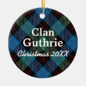 Clan Guthrie Scottish Tartan Keramisch Ornament (Voorkant)