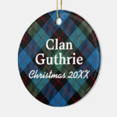 Clan Guthrie Scottish Tartan Keramisch Ornament (Links)