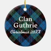 Clan Guthrie Scottish Tartan Keramisch Ornament (Achterkant)