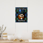 Clan Guthrie Scottish Tartan Poster (Keuken)