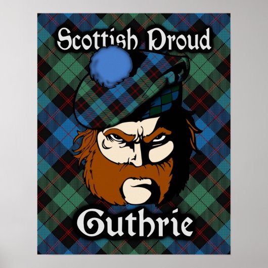 Clan Guthrie Scottish Tartan Poster (Voorkant)