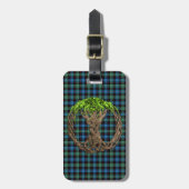 Clan Guthrie Tartan en de Keltische boom van het l Bagagelabel (Voorkant verticaal)