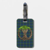 Clan Guthrie Tartan en de Keltische boom van het l Bagagelabel (Achterkant verticaal)