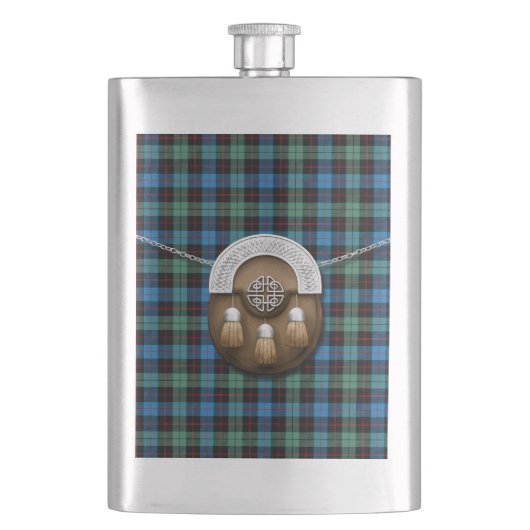 Clan Guthrie Tartan en Sporran Heupfles (Voorkant)