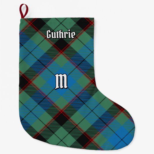Clan Guthrie Tartan Grote Kerstsok (Voorkant)