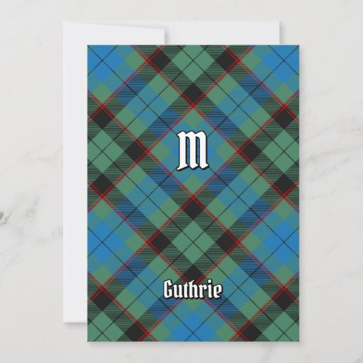 Clan Guthrie Tartan Kaart (Voorkant)