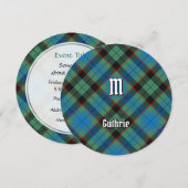 Clan Guthrie Tartan Kaart (Voorkant / Achterkant)