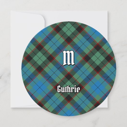 Clan Guthrie Tartan Kaart (Voorkant)