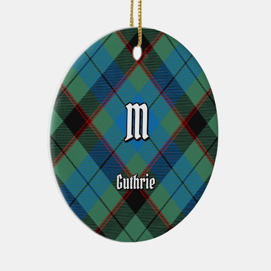 Clan Guthrie Tartan Keramisch Ornament (Rechts)