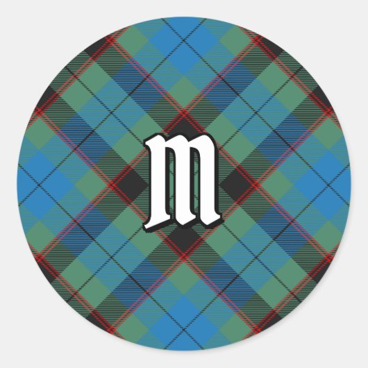 Clan Guthrie Tartan Ronde Sticker (Voorkant)
