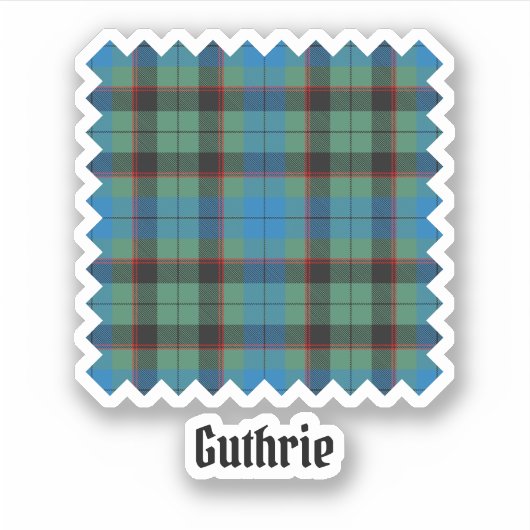 Clan Guthrie Tartan Sticker (Voorkant)