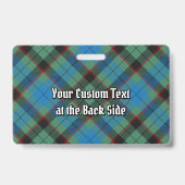 Clan Guthrie Wapen over Tartan Badge (Achterkant)