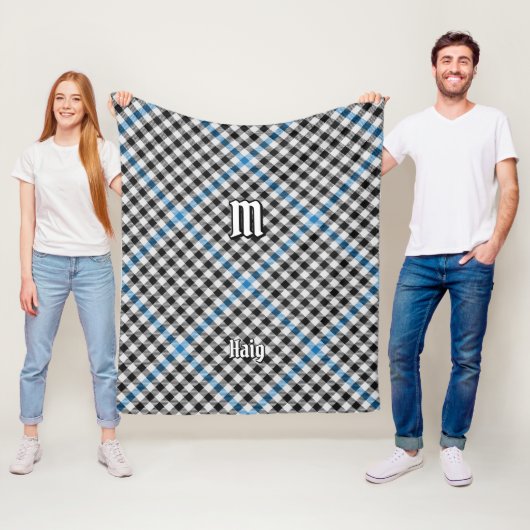 Clan Haig Check Schotse ruit Fleece Deken (In situ)