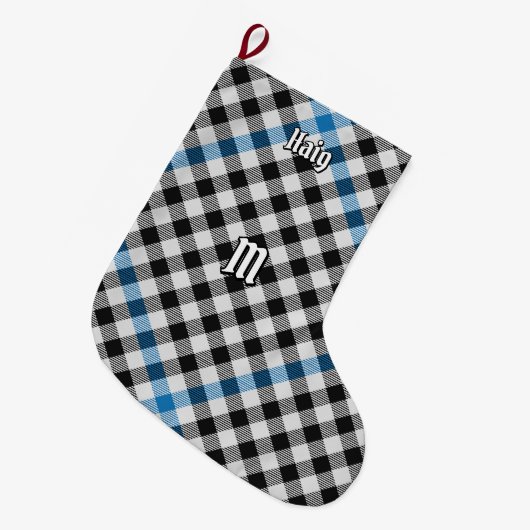 Clan Haig Check Schotse ruit Grote Kerstsok (Voorkant (Hangend))