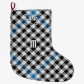 Clan Haig Check Schotse ruit Grote Kerstsok (Voorkant)