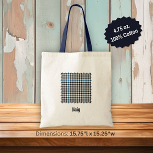 Clan Haig Check Schotse ruit Tote Bag