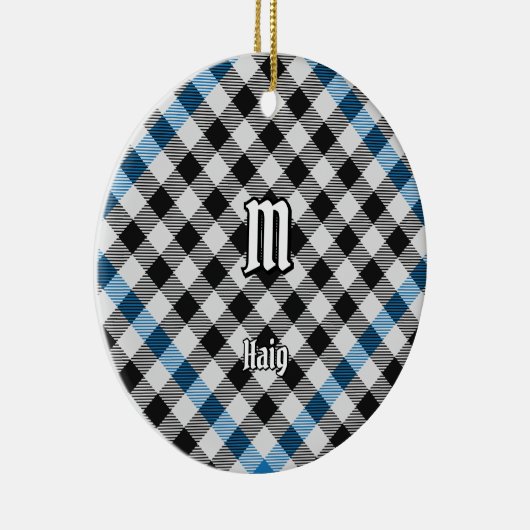 Clan Haig Check Tartan Keramisch Ornament (Rechts)
