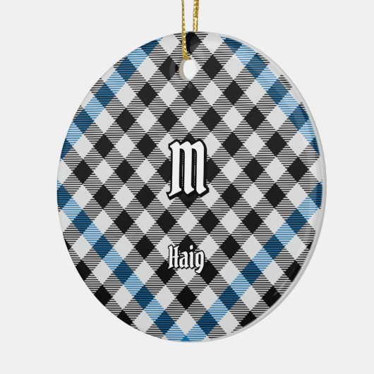 Clan Haig Check Tartan Keramisch Ornament (Links)