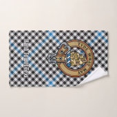 Clan Haig Crest over Check Tartan Bad Handdoek (Handdoek)
