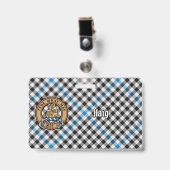 Clan Haig Crest over Check Tartan Badge (Voorzijde met clip)