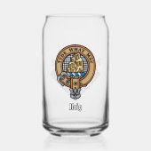 Clan Haig Crest over Check Tartan Blikvorm Glas (Voorkant)