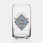 Clan Haig Crest over Check Tartan Blikvorm Glas (Achterkant)