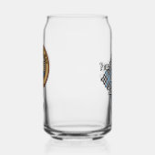 Clan Haig Crest over Check Tartan Blikvorm Glas (Links)