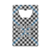 Clan Haig Crest over Check Tartan Creditkaart Flessenopener (Achterkant)