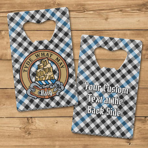 Clan Haig Crest over Check Tartan Creditkaart Flessenopener