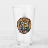 Clan Haig Crest over Check Tartan Glas (Voorkant)