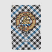 Clan Haig Crest over Check Tartan Golfhanddoek (Voorkant)