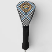Clan Haig Crest over Check Tartan Golfheadcover (Voorkant)