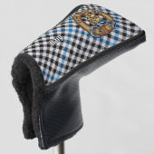 Clan Haig Crest over Check Tartan Golfheadcover (3/4 voorkant)